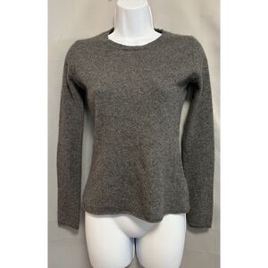 Magaschoni 100% Cashmere Sweater Women Small Gray Lightweight Soft Casual Ladies